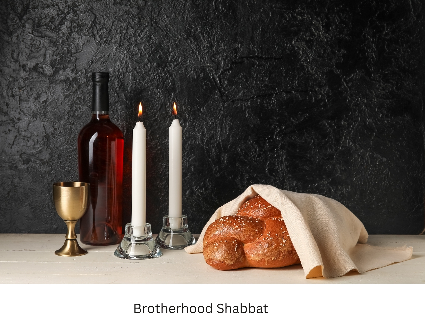 Candles, challah and wine